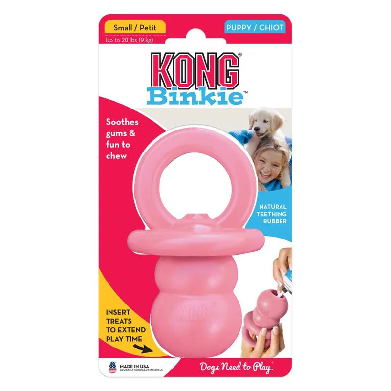 KONG Puppy Binkie – S/M | Speen-vormig Kauwspeeltje voor Puppy’s