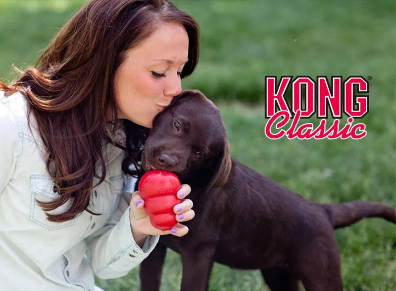 KONG Classic Red Rubber Hondenkluif | Duurzaam Hondenspeelgoed voor Kauwen & Spelen