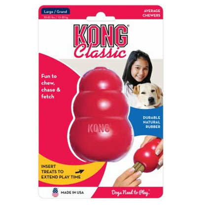 KONG Classic Red Rubber Hondenkluif | Duurzaam Hondenspeelgoed voor Kauwen & Spelen