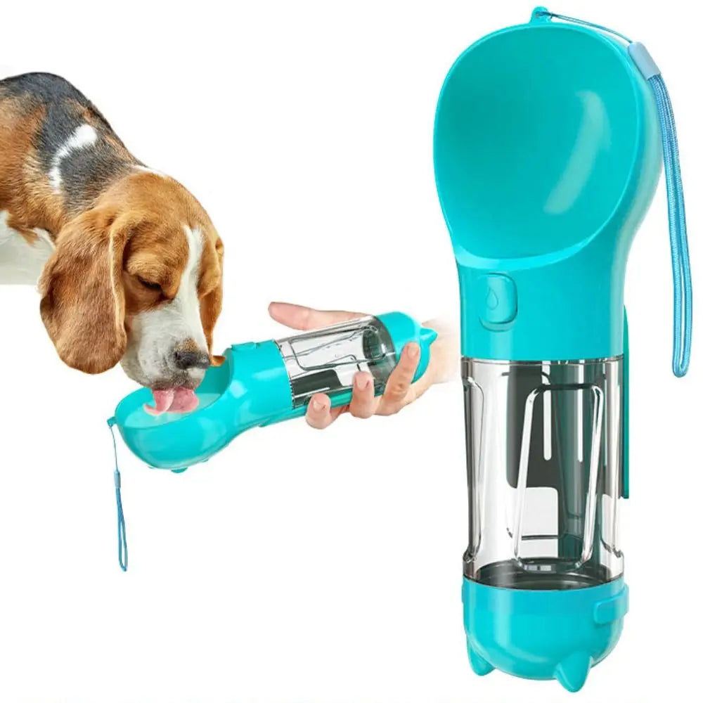 Luxe 3-in-1 Pet Dispenser – 300/500ml | Waterfles, Voercontainer & Afvaloplossing in Één