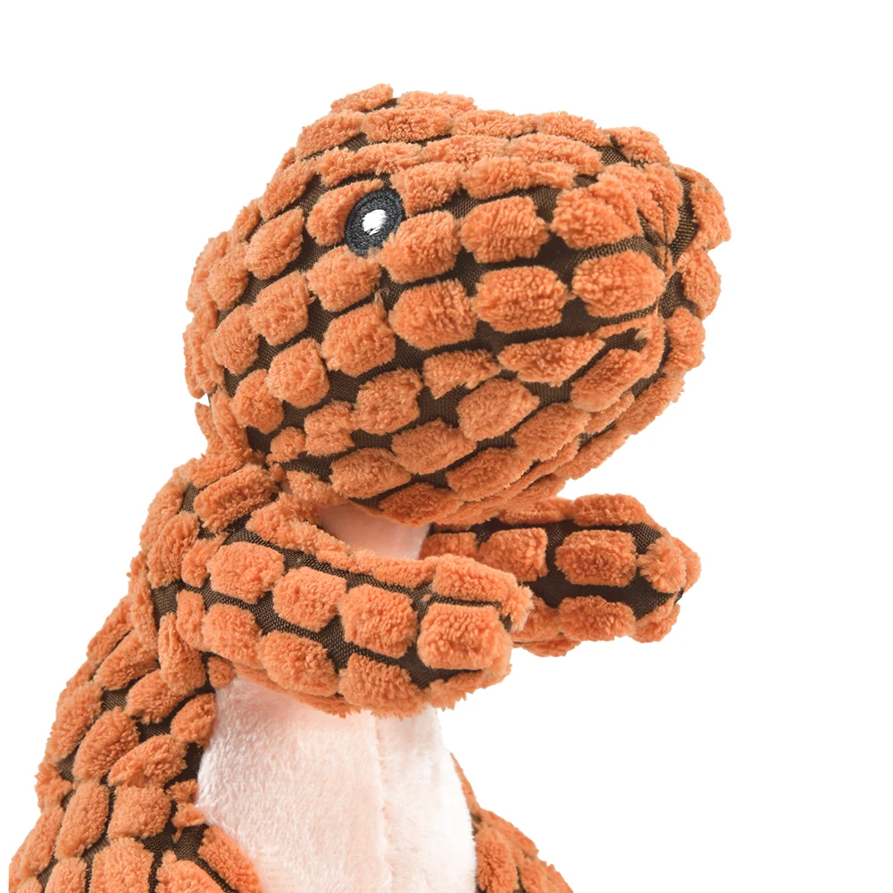 Pluche Dinosaurus Hondenspeeltje – Kauwspeeltje voor Kleine Honden & Puppy’s – Interactief Hondenspeelgoed