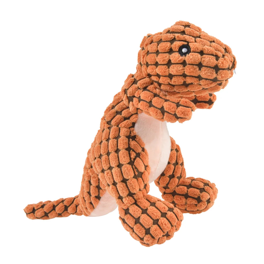 Pluche Dinosaurus Hondenspeeltje – Kauwspeeltje voor Kleine Honden & Puppy’s – Interactief Hondenspeelgoed