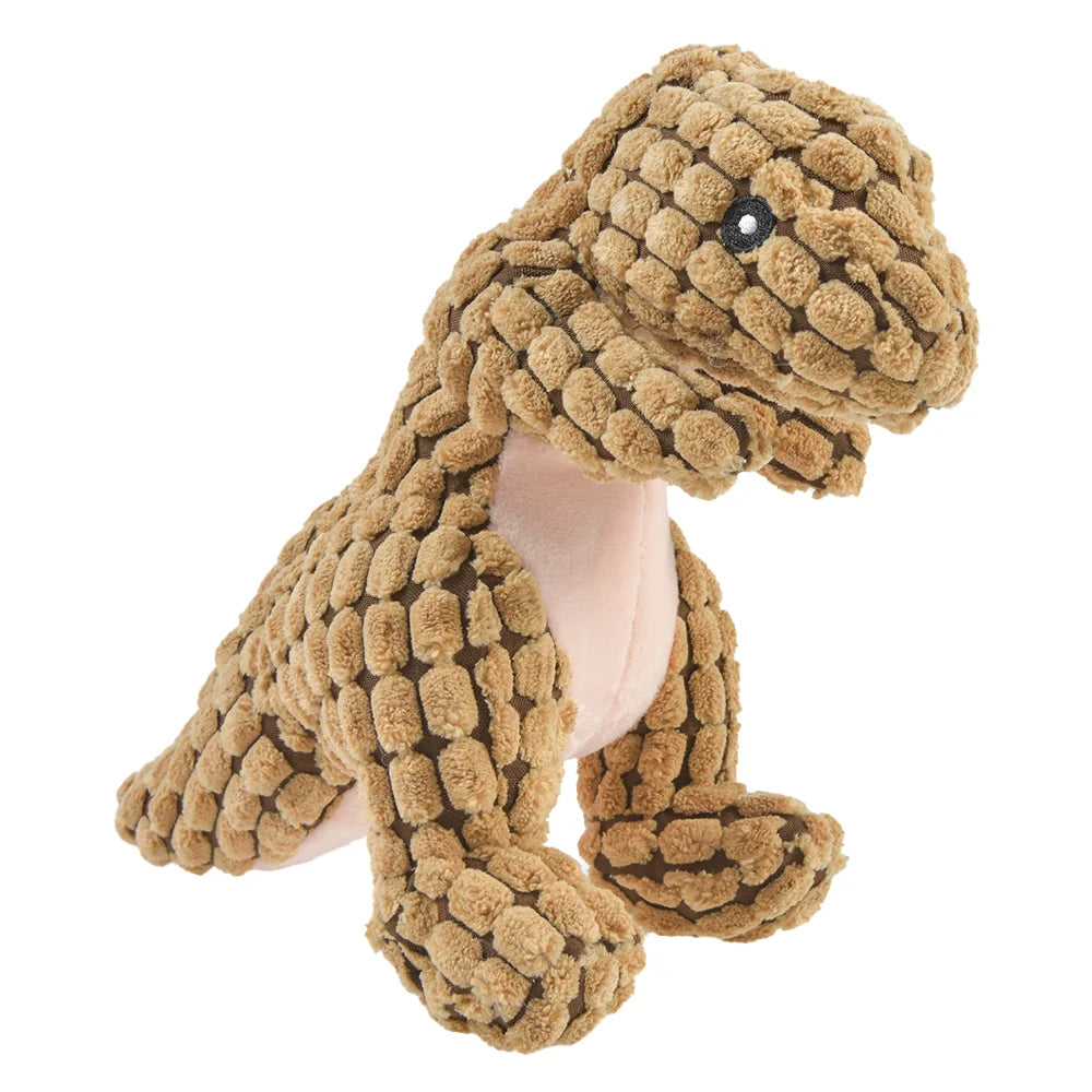 Pluche Dinosaurus Hondenspeeltje – Kauwspeeltje voor Kleine Honden & Puppy’s – Interactief Hondenspeelgoed