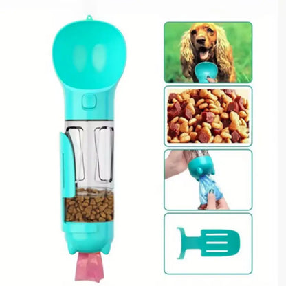 Luxe 3-in-1 Pet Dispenser – 300/500ml | Waterfles, Voercontainer & Afvaloplossing in Één
